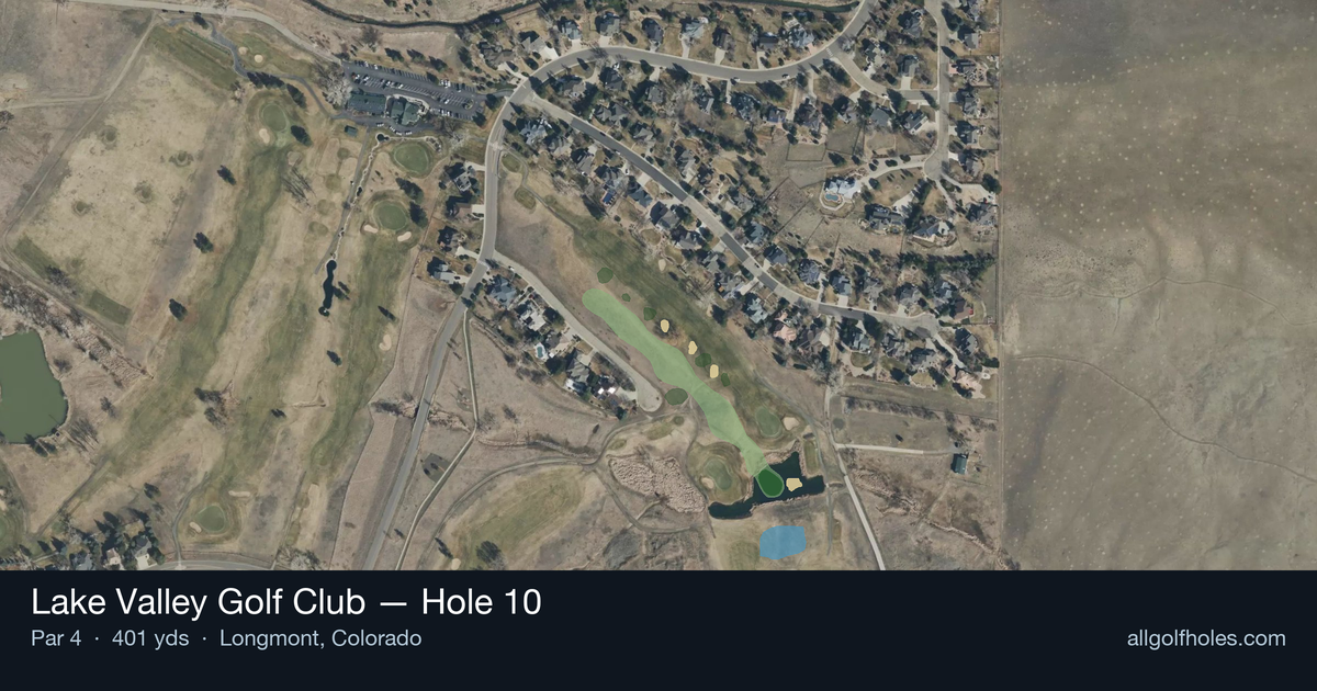Hole 10 aerial at Lake Valley Golf Club