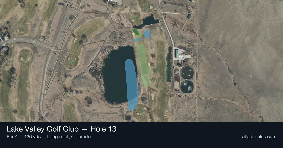 Hole 13 aerial at Lake Valley Golf Club