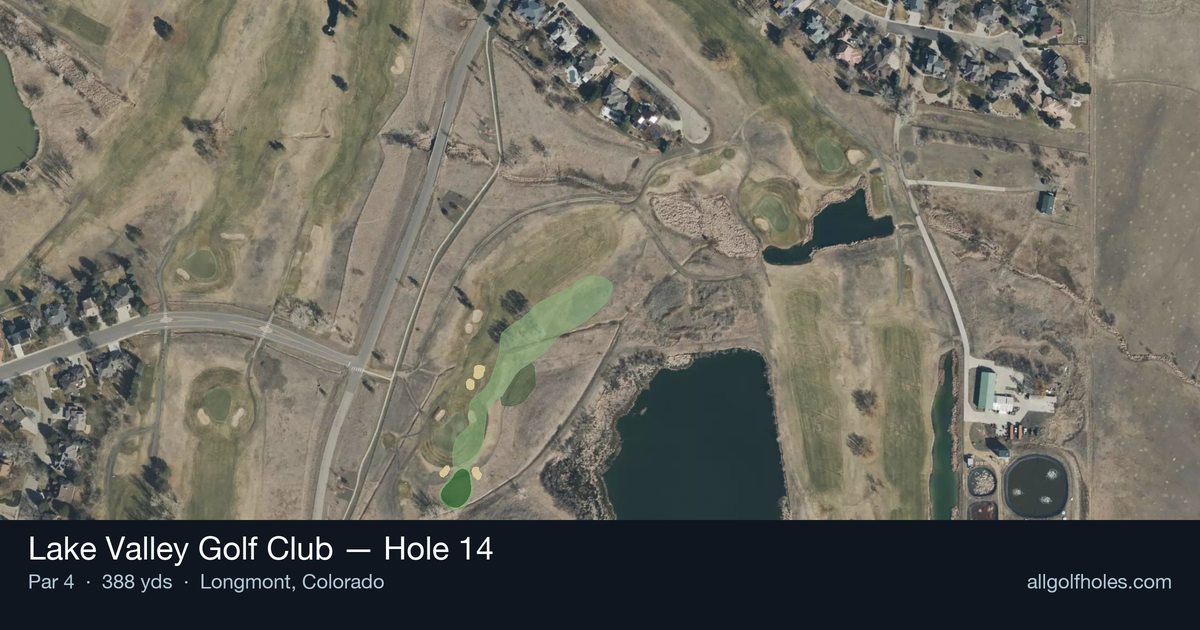 Hole 14 aerial at Lake Valley Golf Club