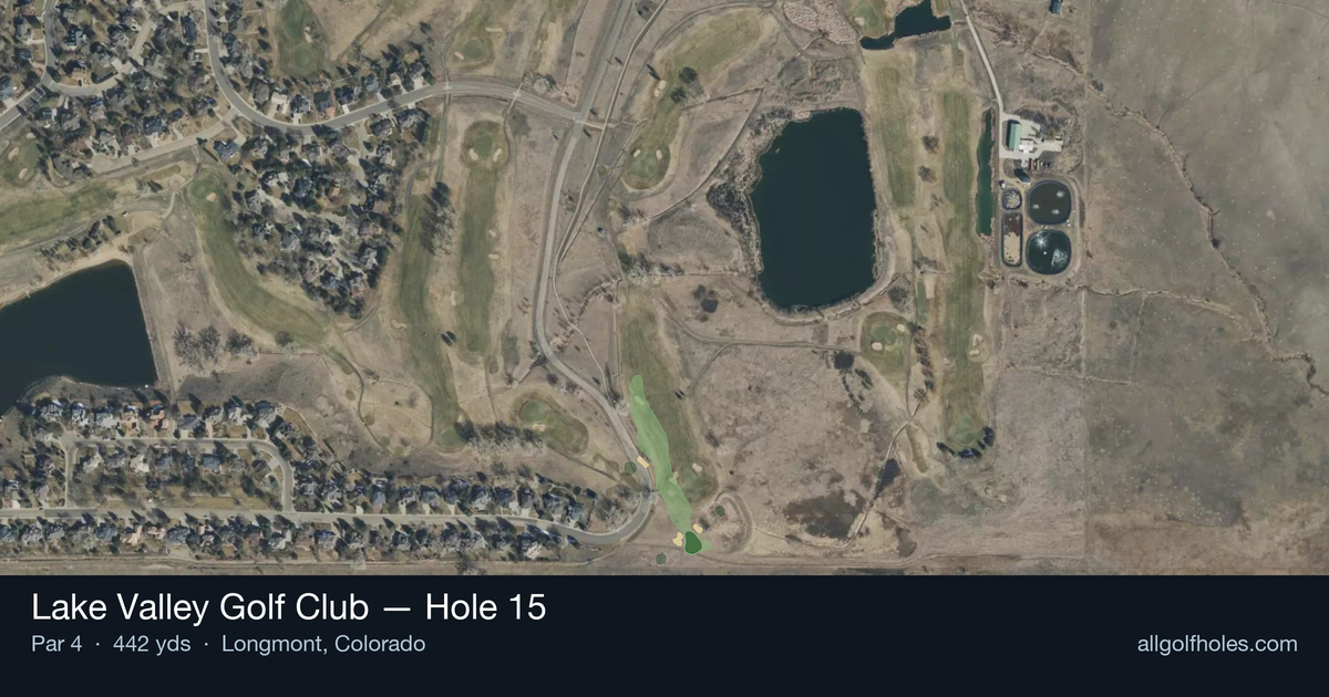 Hole 15 aerial at Lake Valley Golf Club