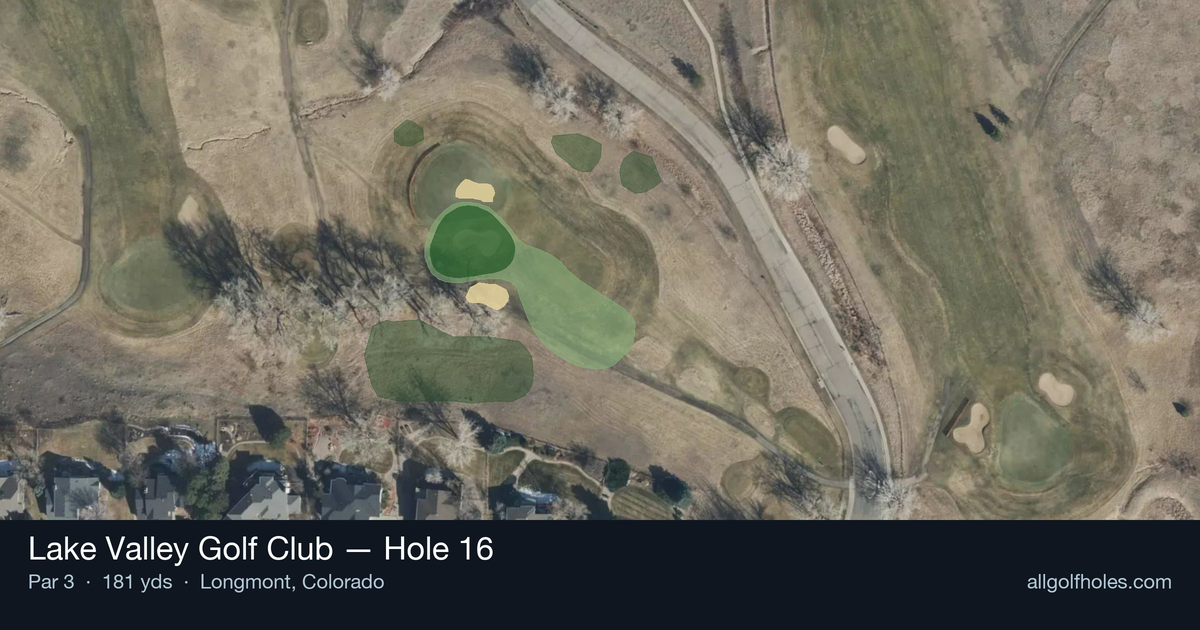 Hole 16 aerial at Lake Valley Golf Club