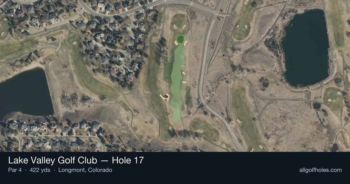 Hole 17 aerial at Lake Valley Golf Club