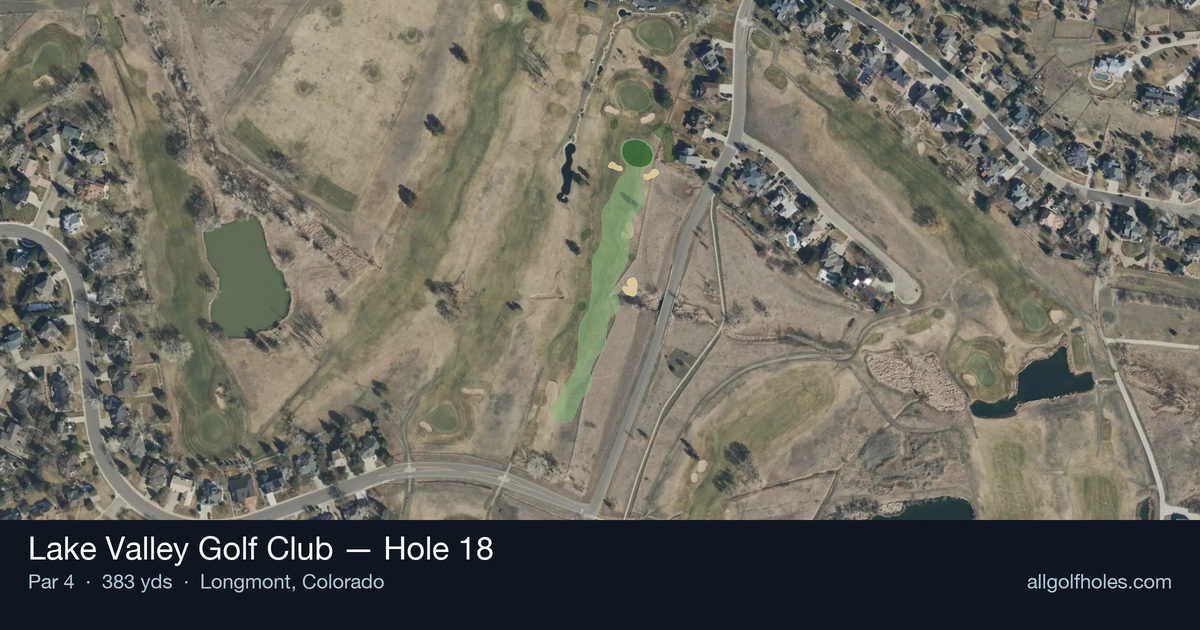 Hole 18 aerial at Lake Valley Golf Club