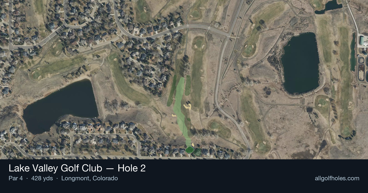Hole 2 aerial at Lake Valley Golf Club