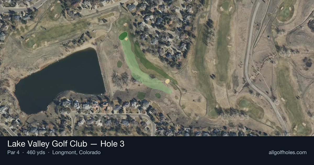 Hole 3 aerial at Lake Valley Golf Club