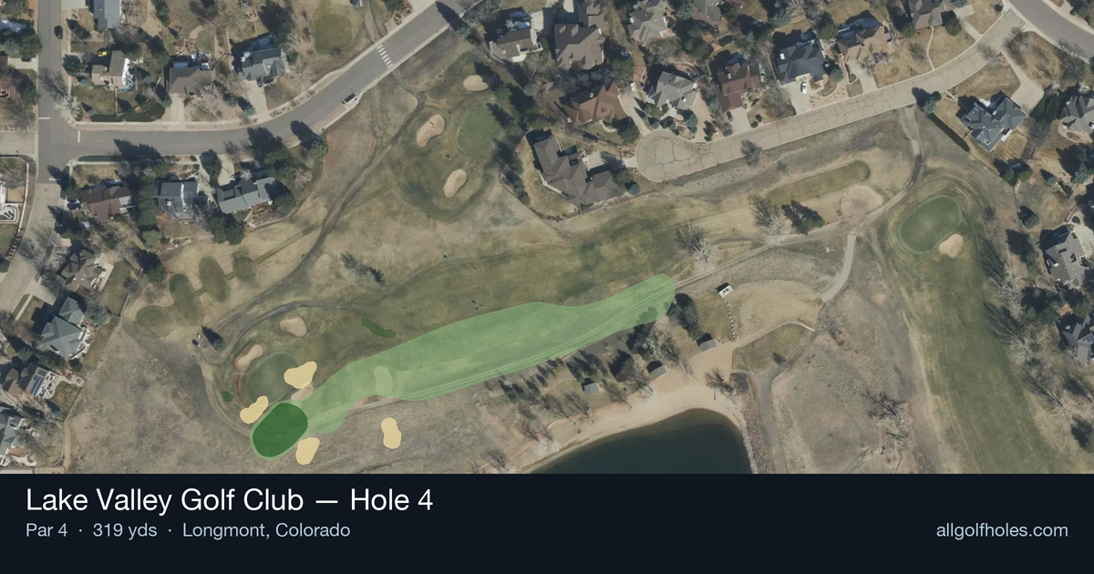 Hole 4 aerial at Lake Valley Golf Club