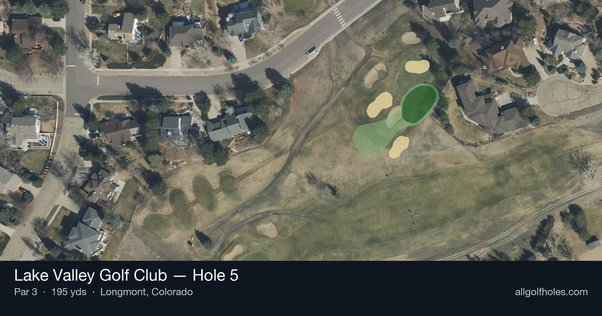 Hole 5 aerial at Lake Valley Golf Club