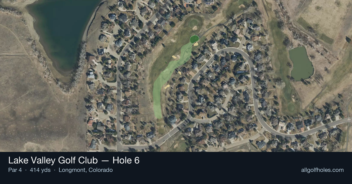 Hole 6 aerial at Lake Valley Golf Club