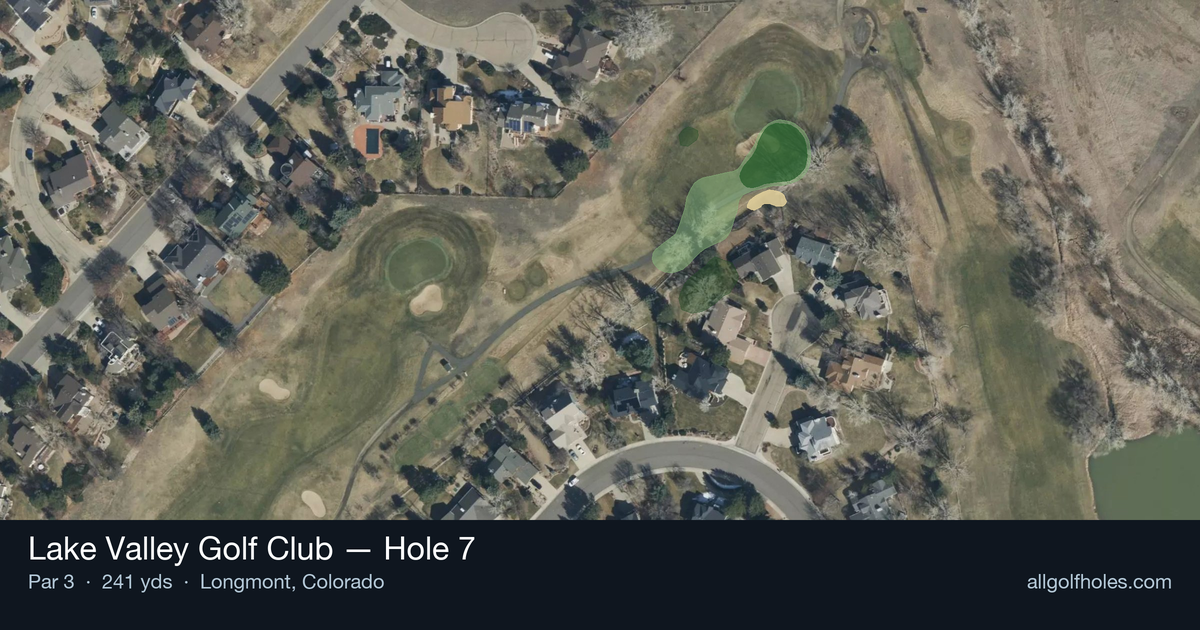 Hole 7 aerial at Lake Valley Golf Club