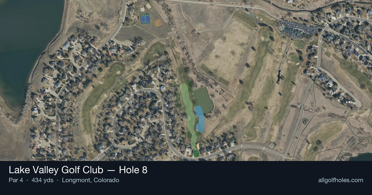 Hole 8 aerial at Lake Valley Golf Club