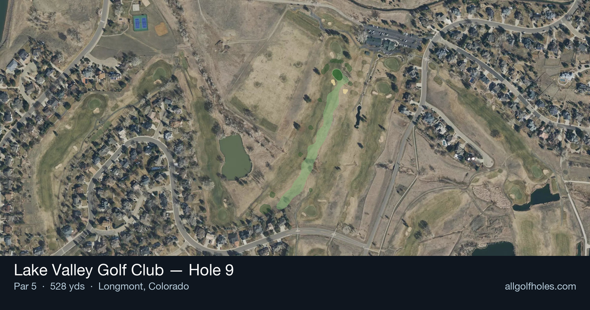 Hole 9 aerial at Lake Valley Golf Club