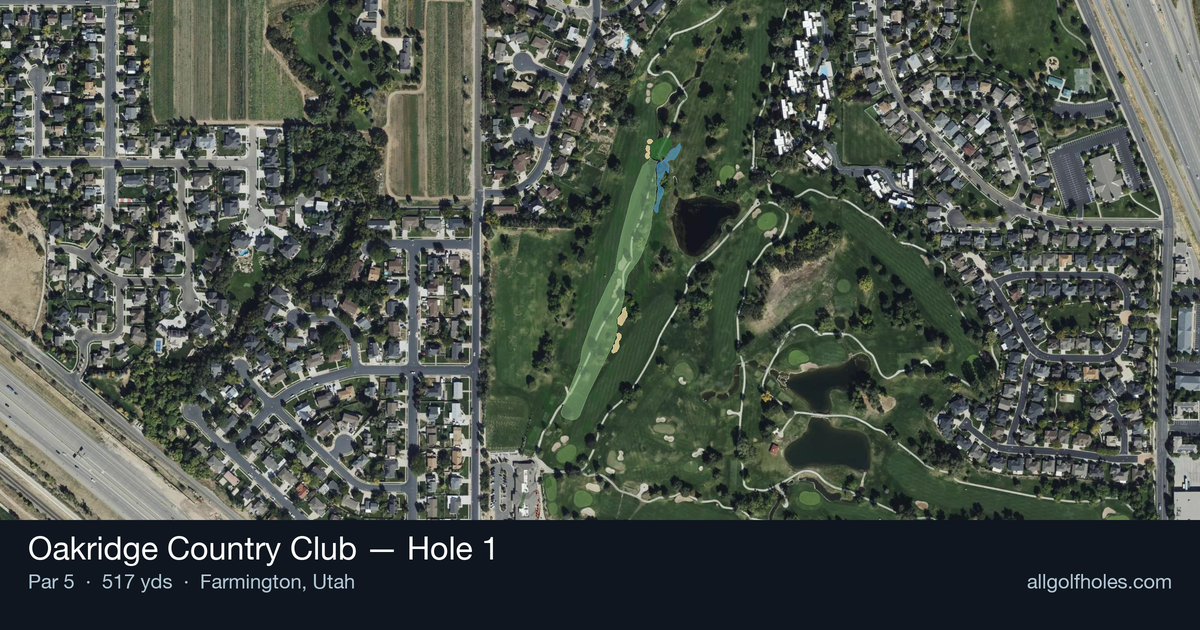 Hole 1 aerial at Oakridge Country Club