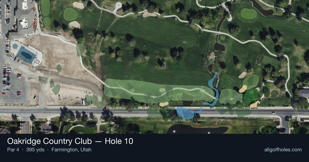 Hole 10 aerial at Oakridge Country Club
