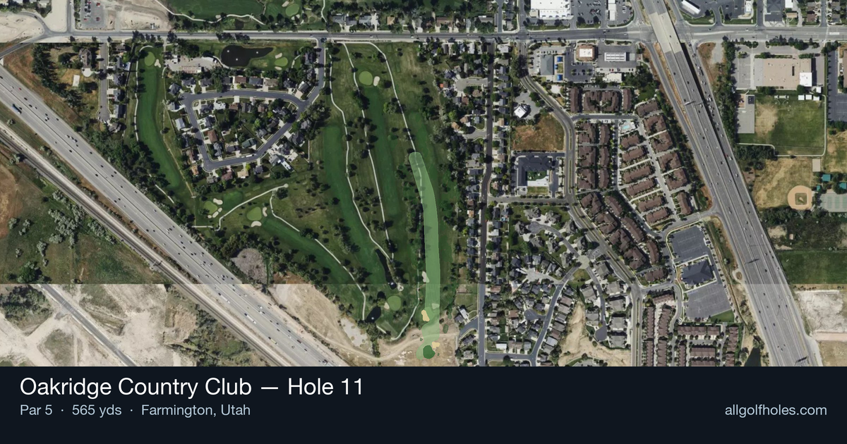 Hole 11 aerial at Oakridge Country Club