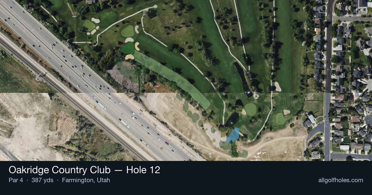 Hole 12 aerial at Oakridge Country Club