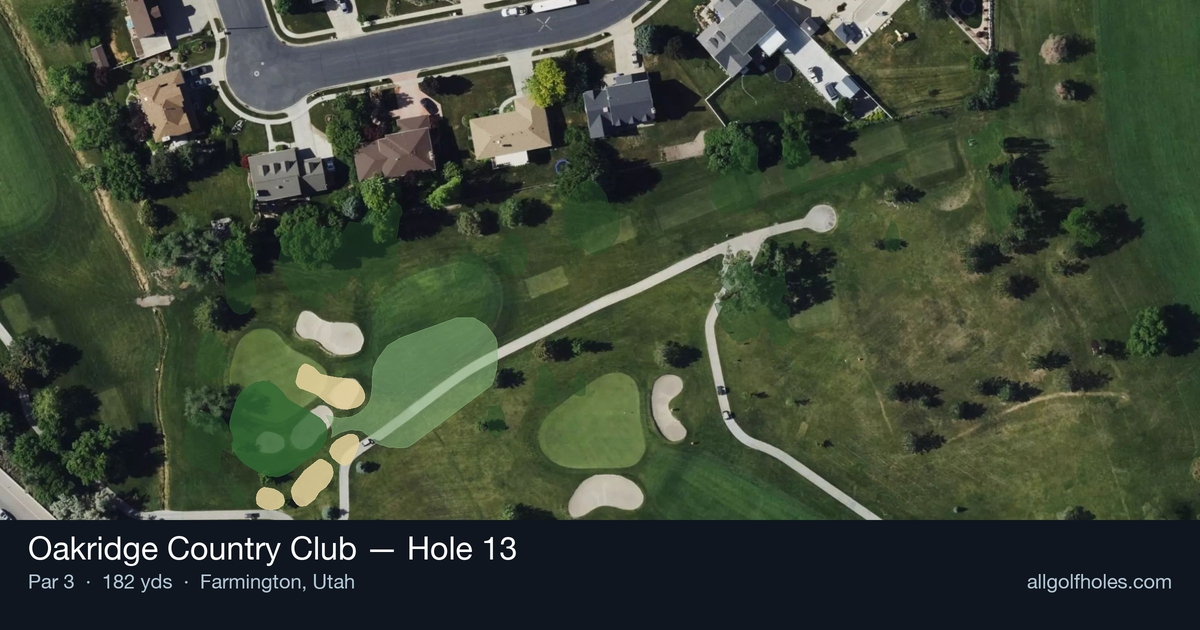 Hole 13 aerial at Oakridge Country Club