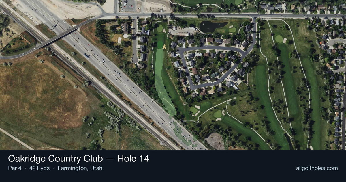 Hole 14 aerial at Oakridge Country Club