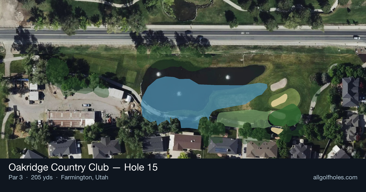 Hole 15 aerial at Oakridge Country Club