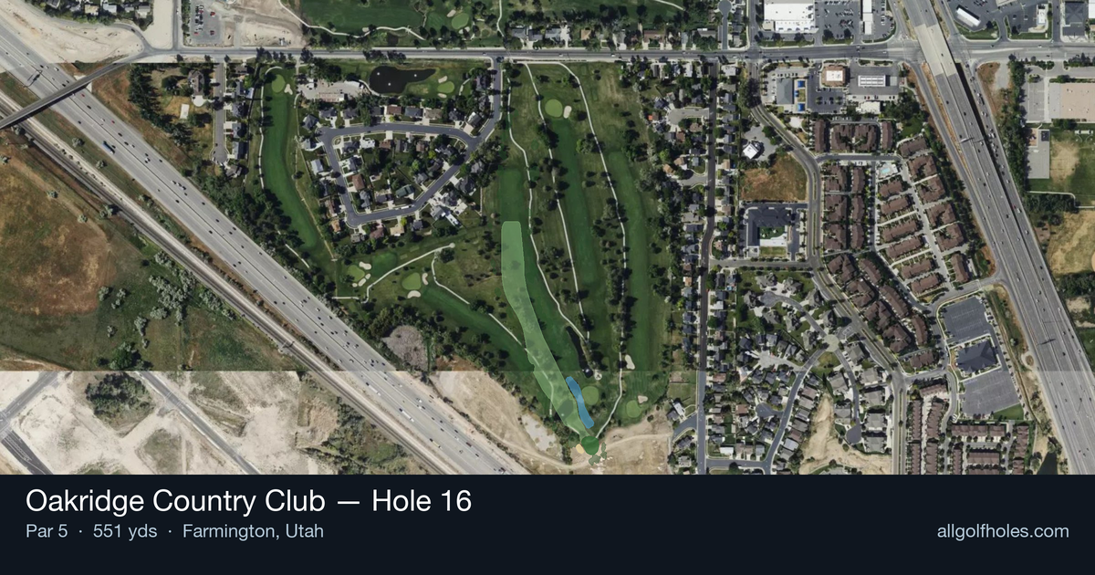 Hole 16 aerial at Oakridge Country Club