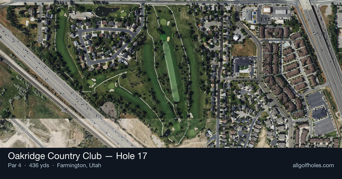 Hole 17 aerial at Oakridge Country Club