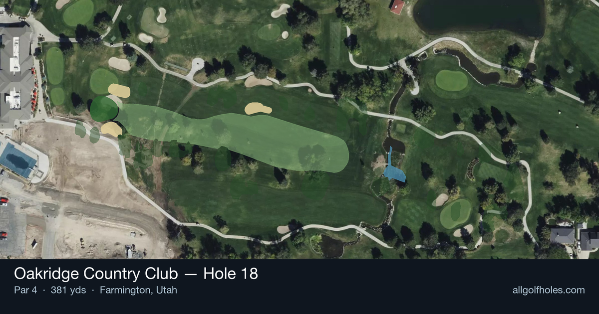 Hole 18 aerial at Oakridge Country Club
