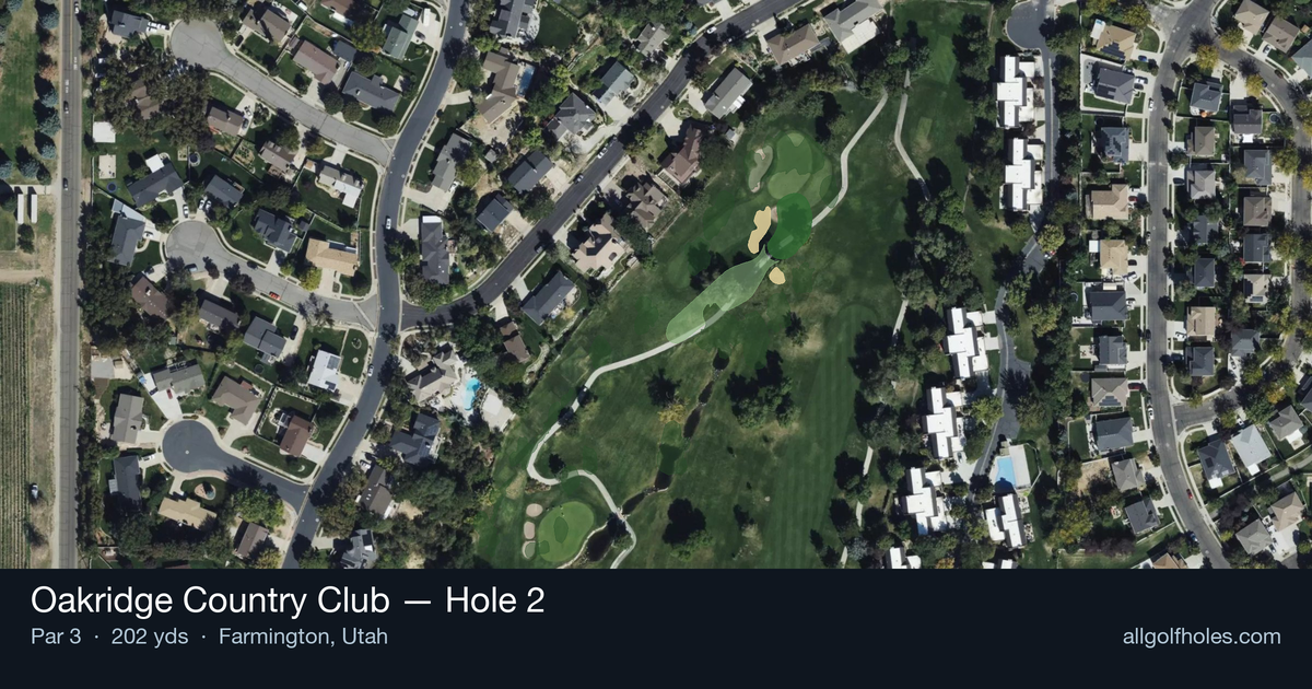 Hole 2 aerial at Oakridge Country Club