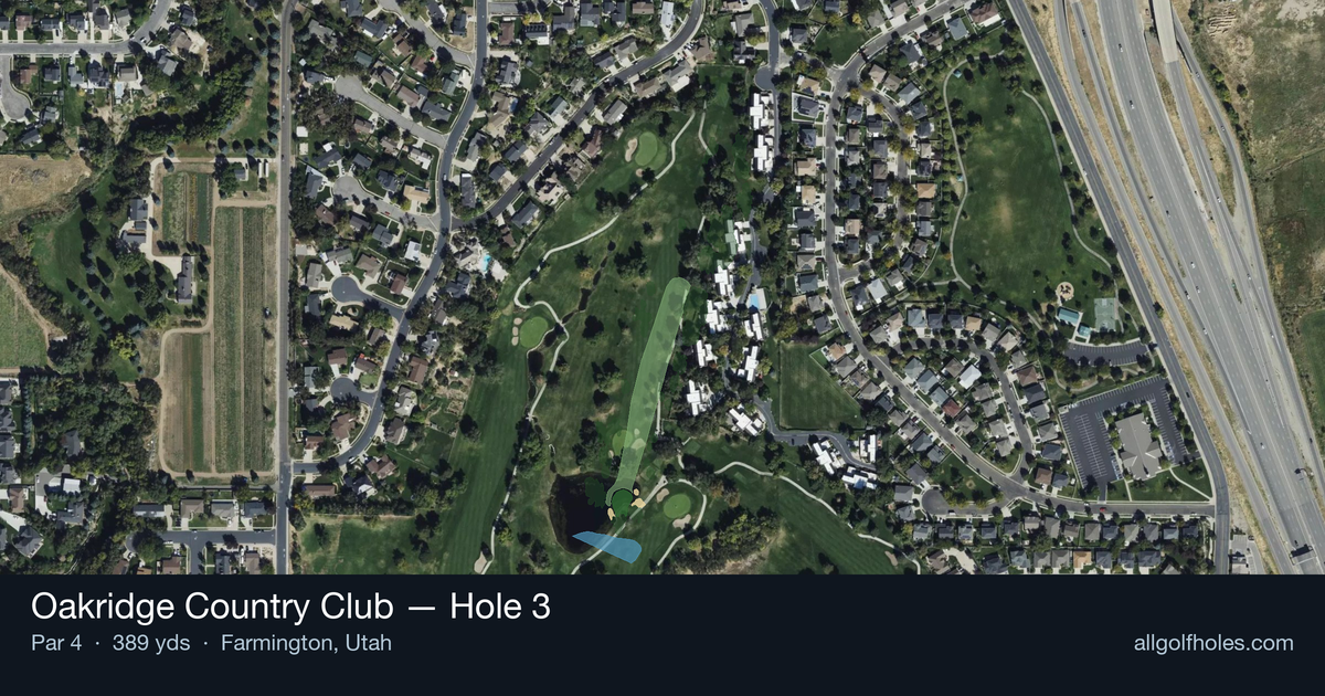 Hole 3 aerial at Oakridge Country Club