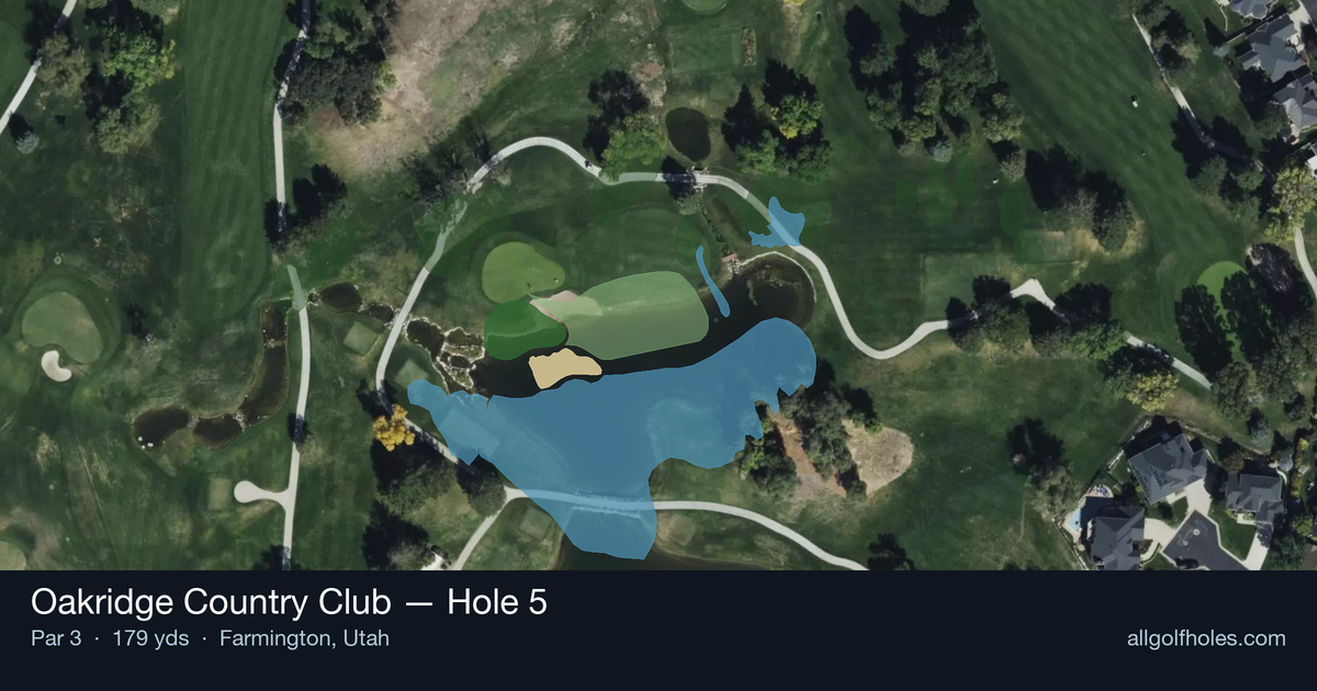 Hole 5 aerial at Oakridge Country Club