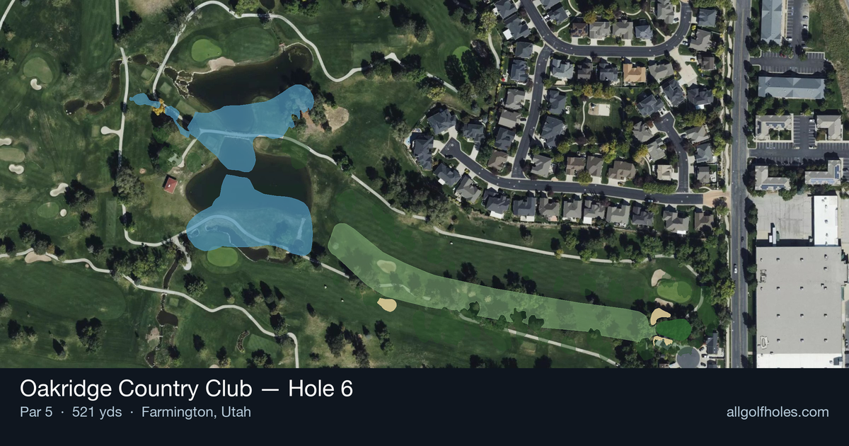 Hole 6 aerial at Oakridge Country Club