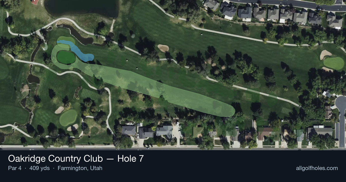 Hole 7 aerial at Oakridge Country Club