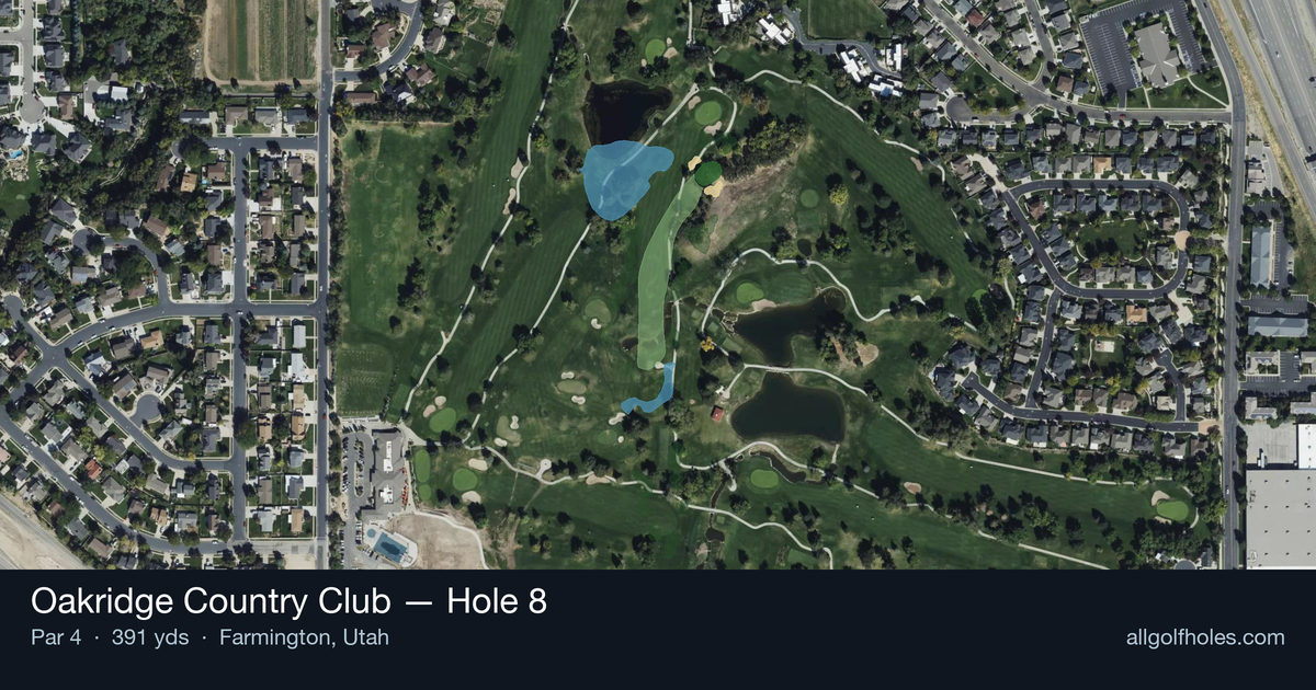 Hole 8 aerial at Oakridge Country Club