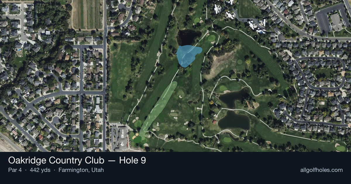 Hole 9 aerial at Oakridge Country Club