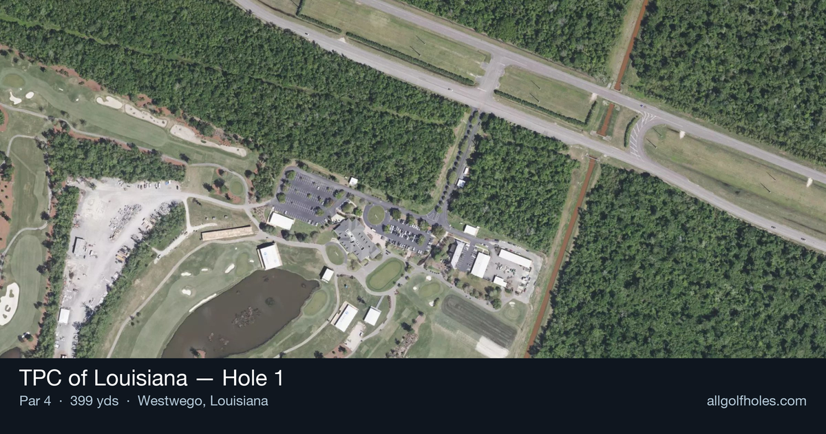 Hole 1 aerial at TPC of Louisiana