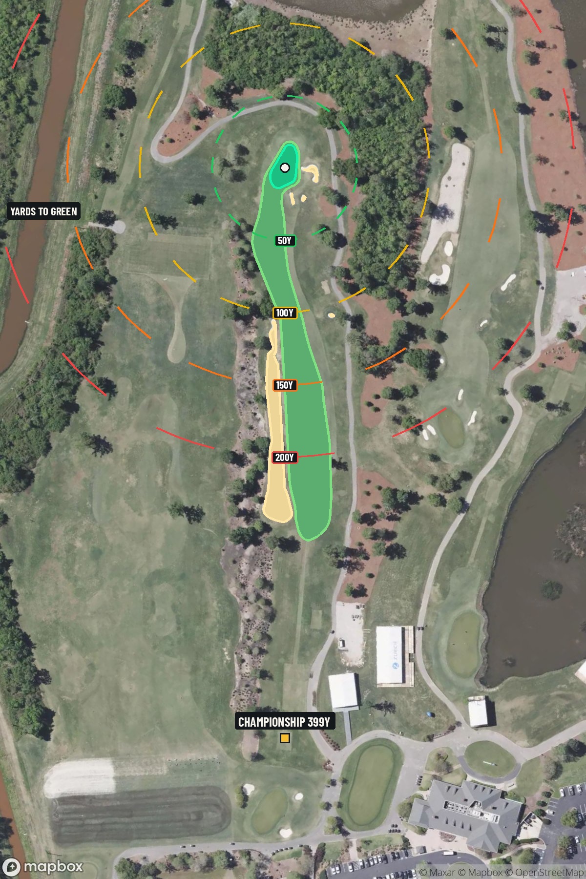 Hole 1 aerial at TPC of Louisiana
