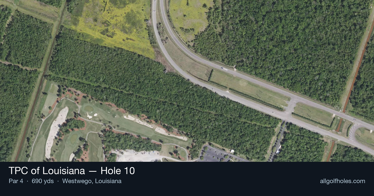 Hole 10 aerial at TPC of Louisiana