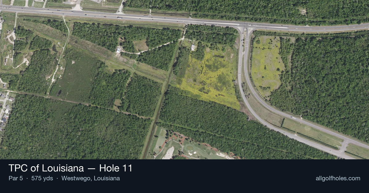 Hole 11 aerial at TPC of Louisiana
