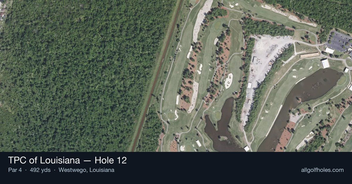 Hole 12 aerial at TPC of Louisiana