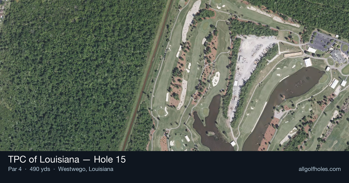 Hole 15 aerial at TPC of Louisiana