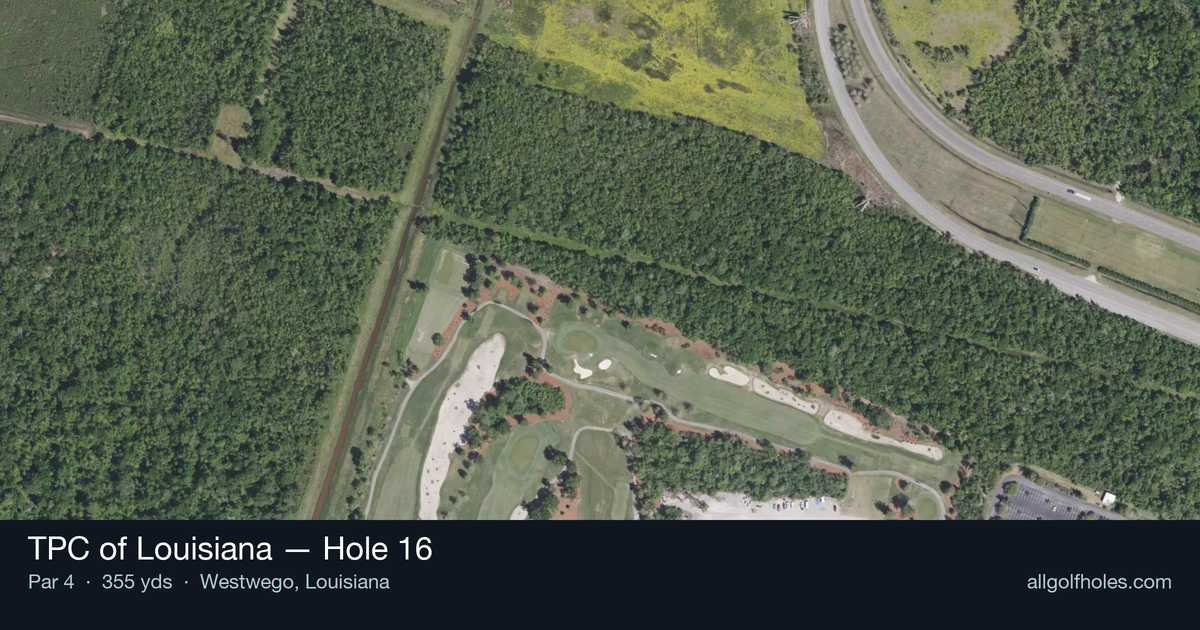 Hole 16 aerial at TPC of Louisiana
