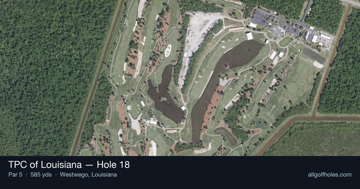 Hole 18 aerial at TPC of Louisiana
