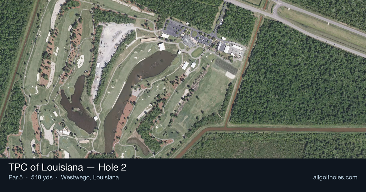 Hole 2 aerial at TPC of Louisiana