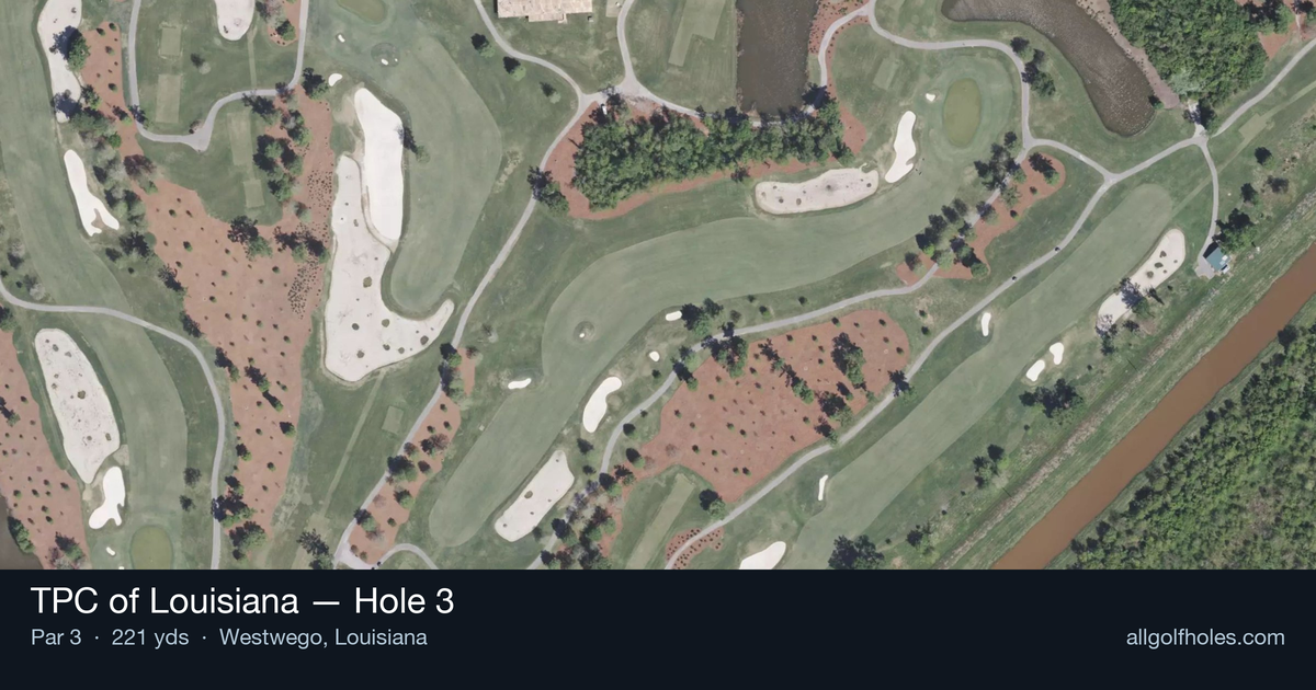 Hole 3 aerial at TPC of Louisiana