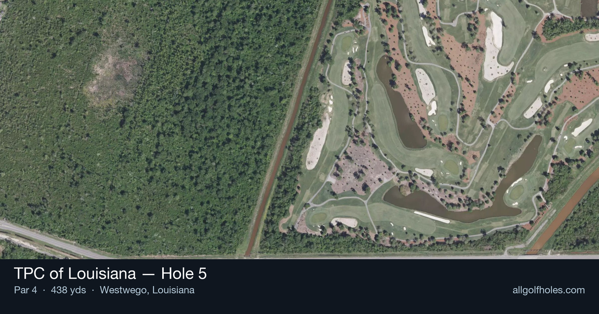 Hole 5 aerial at TPC of Louisiana