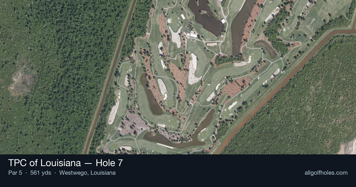Hole 7 aerial at TPC of Louisiana