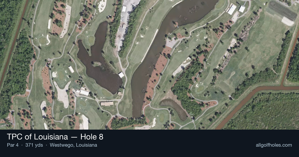 Hole 8 aerial at TPC of Louisiana