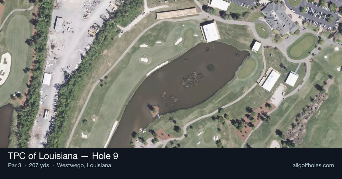 Hole 9 aerial at TPC of Louisiana