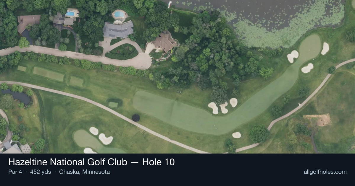 Hole 10 aerial at Hazeltine National Golf Club