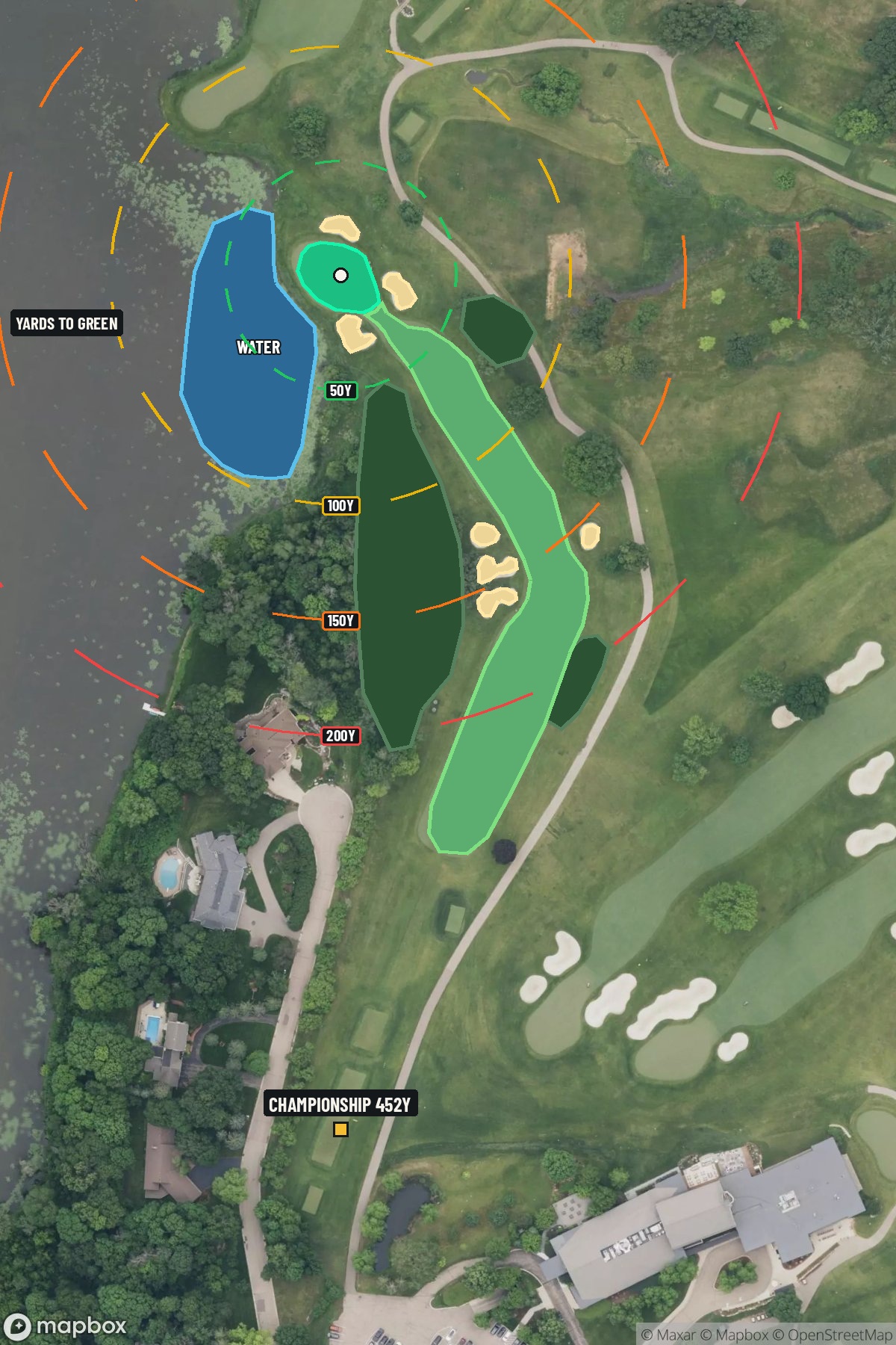 Hole 10 aerial at Hazeltine National Golf Club