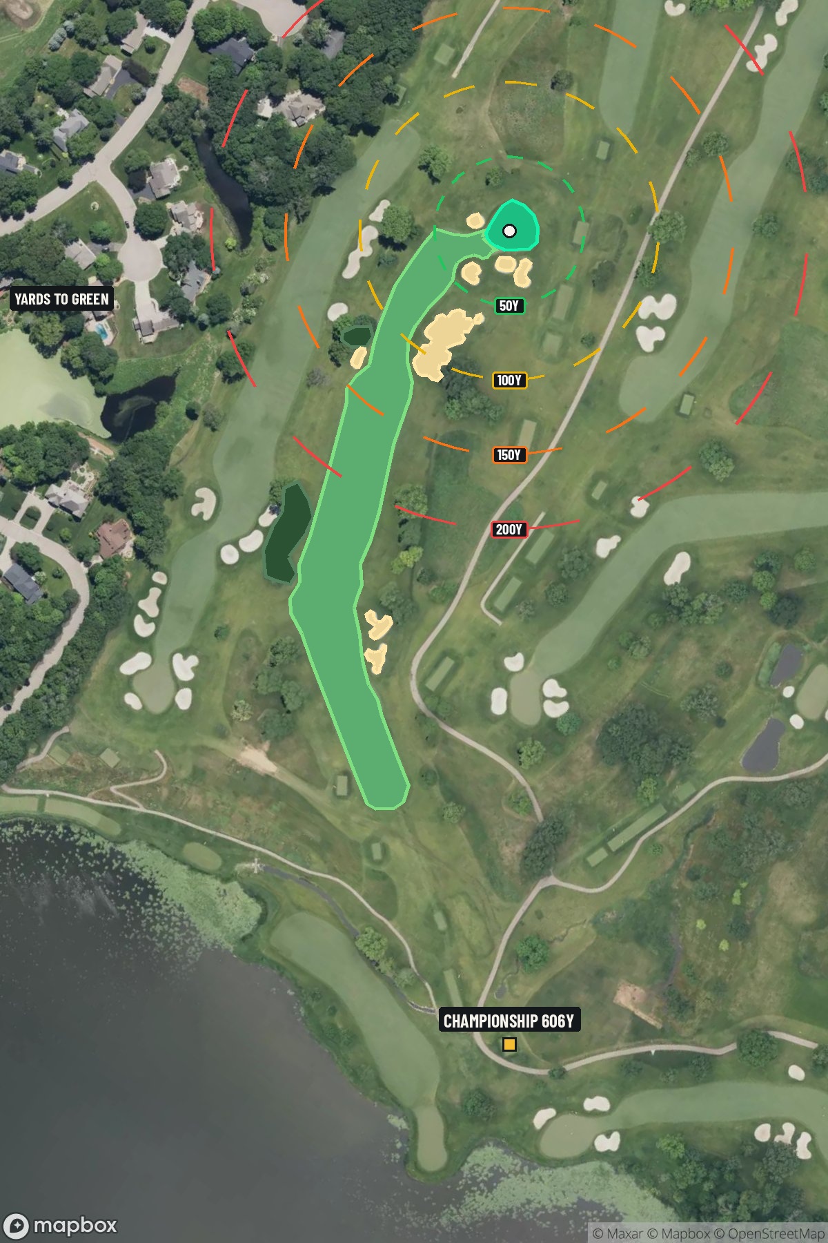 Hole 11 aerial at Hazeltine National Golf Club