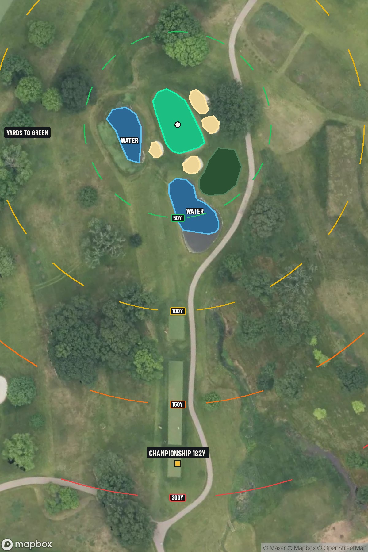 Hole 17 aerial at Hazeltine National Golf Club